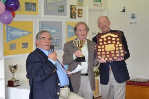Club President Tony Gamble, Men's Singles Champion Denis Kilmartin and Chairman of Selectors Michael Classon